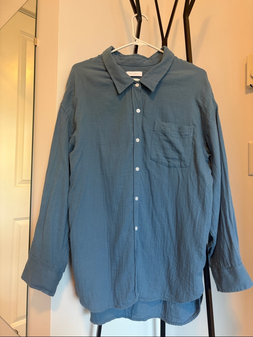 Little Moon Blue Button-Down Shirt